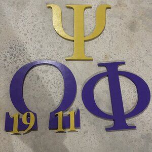 Large Hand Painted Greek Letters